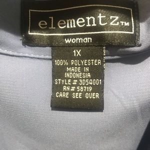 Elementz Tops - Elementz 1X Periwinkle Blouse Elementz Tops - Elementz 1X Periwinkle Blouse